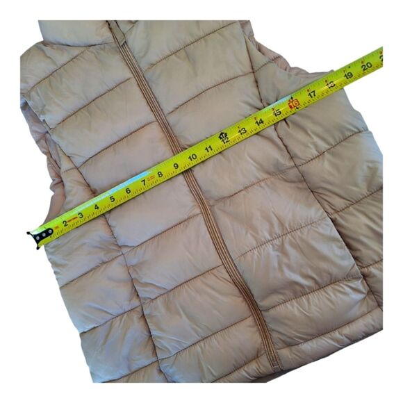 Love Tree Ultra Light Travel Packable Puffer Vest Women's Juniors L Khaki Zip Up - Picture 11 of 16